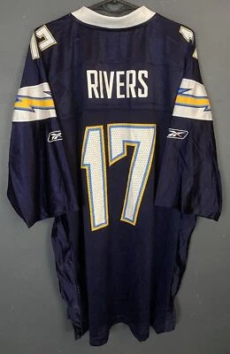 MEN'S SAN DIEGO CHARGERS PHILIP RIVERS #17 NFL FOOTBALL SHIRT JERSEY SIZE XL - Image 1 of 4