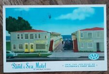 Sand & Sea Motel Long Beach California AAA Vacation Advertising Postcard 