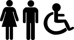 Toilet Entrance Signs Decal Vinyl Sticker - Shops,Offices,Home,Cafe, Hotels,Pubs - Picture 1 of 9