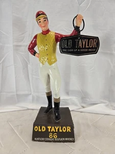 Vintage Old Taylor 86 Whiskey Jockey Statue Kentucky Bourbon Display Rare - Picture 1 of 18