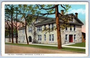 1932 TECH THORNWELL ORPHANAGE CLINTON SC THANK YOU MESSAGE POSTCARD - Picture 1 of 2