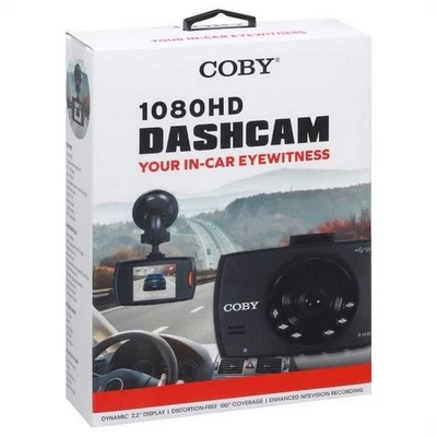 BLACK BOX COBY Black 1080HD Dashcam Video Recording 2.2" Display BRAND NEW IN BOX