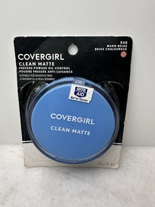 CoverGirl Clean Matte Pressed Powder, Oil Control Warm Beige 545 New - Picture 1 of 4
