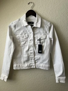 Kut from the Kloth Amelia White Denim Jacket Size XS - Picture 1 of 6