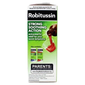 Robitussin Max Strength Severe Multi-Symptom Cough + Cold + Flu, Raspberry 4 OZ - Picture 1 of 3