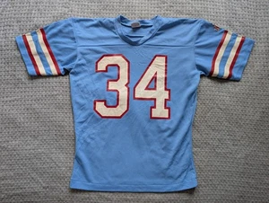 Vintage Houston Oilers Shirt Mens Small Powder Blue NFL Football Rawlings 80s - Picture 1 of 12