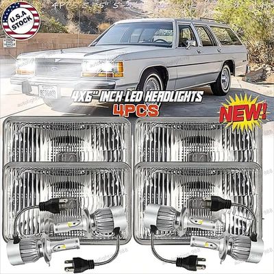 Faros LED HI-LO Beam 4x6" 4x6 Brillantes Fit Ford LTD Crown Victoria 1987-91 Foto 1 de 4