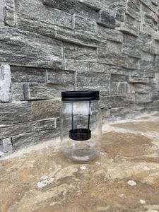 Pint Mason Jar Tea Light Candle Holder, Black Lid, Rustic, Boho, Country - Picture 1 of 2