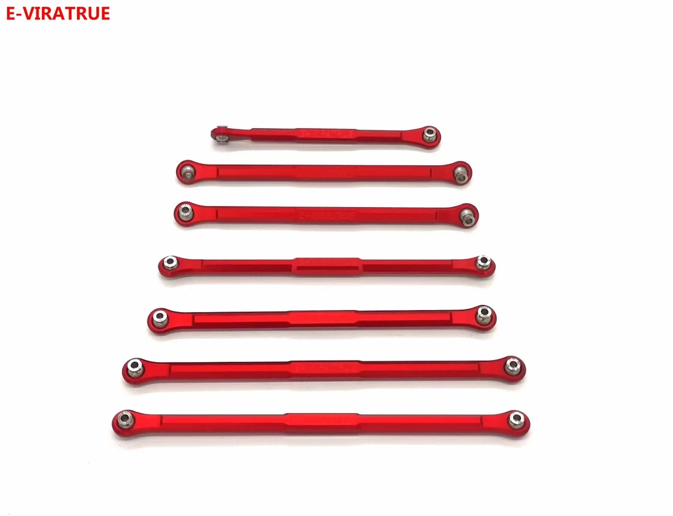 E-VIRATRUE 7075Aluminum Link Rods For Axial RYFT RBX10 1/10 (7pcs) - Image 1 of 1