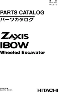 Hitachi ZAXIS 180W excavator parts catalog manual 001001- - Picture 1 of 6