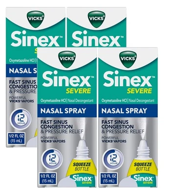 Vicks Sinex SEVERO, Spray Nasal, Descongestionante Sinusal Original para Alivio Rápido... Foto 1 de 4
