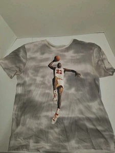 T-shirt uomo Air Jordan Big MJ Dunk logo grafica MD XL grigio bianco tori - Foto 1 di 3