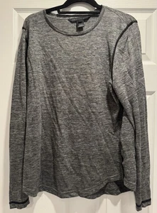 Woman MARC BY MARC JACOBS heather Gray L/s 100% Linen Shirt Top Sz Large EUC - Picture 1 of 4