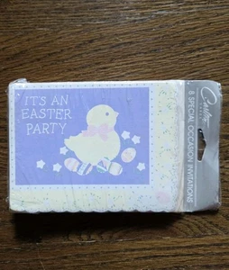 Vintage 80’s Party invitations “It's An Easter Party" 8 CT NEW Sealed - Picture 1 of 4