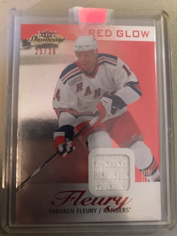 Parche Fleer Theoren Fleury 2014 rojo brillante 25/36 Foto 1 de 2