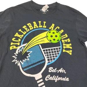 T-shirt grafica Miken Pickleball uomo media morbida elasticizzata blu navy nuova etichette  - Foto 1 di 6