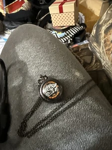 Very Small Vintage 66 American Hwy Pocket Watch Dual Tone Quartz Harley - Picture 1 of 15