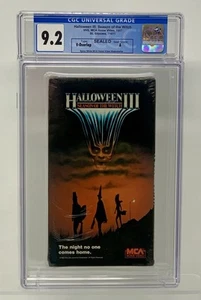 Halloween III Season of the Witch VHS 1982 CGC 9.2 A | Sealed | Slipcase 1987 - Picture 1 of 5