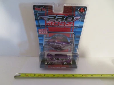 Chevrolet Nomad Station Wagon Maisto Pro Rodz 1955 púrpura 2005 nuevo en paquete Foto 1 de 4