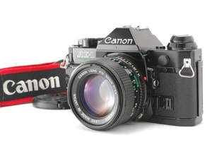 [N MINT] Canon AE-1 Program Black SLR Film Camera New FD 50mm f/1.4 Lens JAPAN - Picture 1 of 10