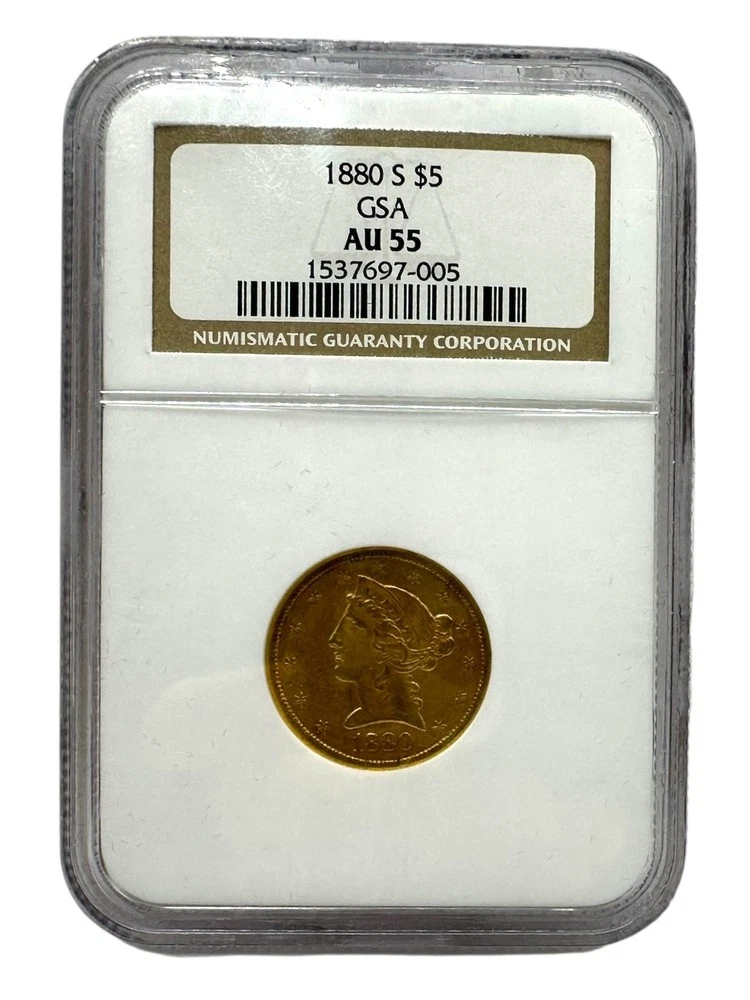 1880 Year Half Eagle $5 US Gold Coins (Pre - 1933) for sale | eBay