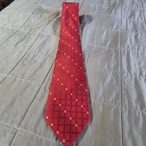 Bugatti Tie Mens Silk Necktie Square Pattern Classic Business Formal 60s Retro - Picture 1 of 8