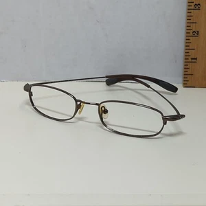 Nike Eyeglasses Frames Brown Metal Rectangular Full Rim Unisex Glasses - Picture 1 of 13