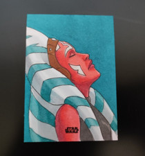 2023 Topps Star Wars Finest Ahsoka Tano 1/1 Sketch Card Emre Varlibas