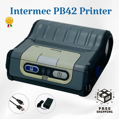 Portable Intermec PB42 - Thermal Receipt Label Printer Bluetooth USB 203 DPI - Image 1 of 4