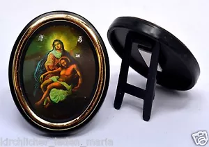 Ikone GM Barmherzigkeit икона Богородица Сострадание освящена 6,2x5,1x0,8 cm - Picture 1 of 1