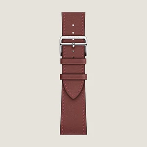 BAND Apple Watch Hermès - 45mm Attelage Rouge H Single Tour - NEW - Picture 1 of 4