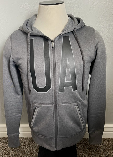 VETEMENTS Giacca grigia UA Under Armour uomo taglia small con cappuccio e zip intera