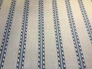 William Morris fabric ‘Holland Park Stripe’ 2.1m Slate Linen - Outdoor Fabric - Picture 1 of 3
