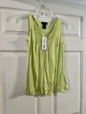 Nueva Camisa Madison Studio Para Mujer Pequeña Verde Cascada Sin Mangas Camiseta sin Mangas Foto 1 de 4