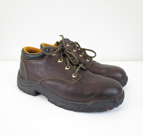 Stivali da lavoro Timberland Pro marrone scuro in pelle titanio punta morbida Oxford 8 5
