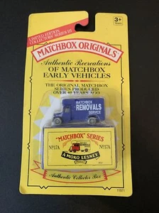 1993 Matchbox Originals #17A Bedford Removals Van - Bild 1 von 1