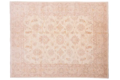 Afghan Chobi Ziegler Carpet Hand Knotted 150x200 Beige Oriental with Wool - Image 1 of 4