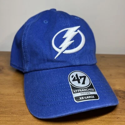 Gorra Tampa Bay Lightning '47 Marca Franquicia Azul Real Ajustada NHL Talla XXL Foto 1 de 4