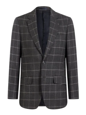 NWT HACKETT LONDON GREY WOOL WINDOWPANE CHECK SUIT. UK 40L - IT 50L. - Image 1 of 4