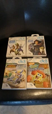 Lot Of 4 DIDJ Leapfrog Games -  (2) Star Wars /Sponge Bob & Tiki Tropics - Image 1 of 4