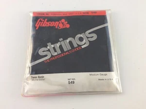 Vintage Gibson Tenor Banjo Mona-Steel Medium Gage String Set # 549 - Picture 1 of 3