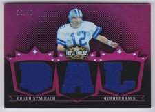 2007 Topps Triple Threads Roger Staubach Red Triple Relic 19/36 Cowboys