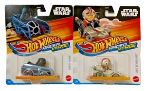 DARTH VADER & LUKE SKYWALKER Hot Wheels Star Wars Racer Verse Character Cars - Picture 1 of 1