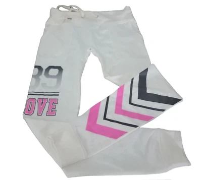 Eye Candy Pants Women's Size L/XL Ivory Printed Fleece Leggings Stretch Comfort - Image 1 of 4