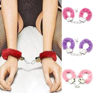 Furry Fluffy Party Hen Night Stag Toy Sex Aid Fancy Dress Handcuffs Role Play - Picture 1 of 15