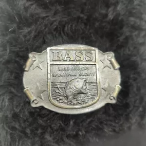 Great American Chicago Buckle BASS Anglers Sportsman Society Brass Belt Fish USA - Picture 1 of 6