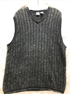 Anchor Blue Men’s V-Neck Sweater Vest Size XL Green & Black - Picture 1 of 24