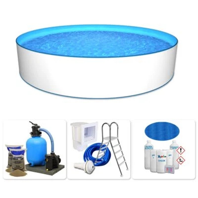 Fastline Premium Pool Paket Einbau Rundbecken PROFI FUN 4,5 x 1,2 m Folie 0,8 mm - Bild 1 von 4