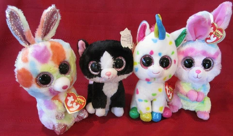 YOU CHOOSE TY Beanie Boo TySilk VelveTy Unicorn Bunny Rainbow Speckled Choice Cover