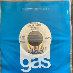 CARLOS CAMPOS & ORQUESTA -MI AMIGO MEMIN / CLUB CAMPEON- MEXICAN 7" SINGLE BLUE - Picture 1 of 3